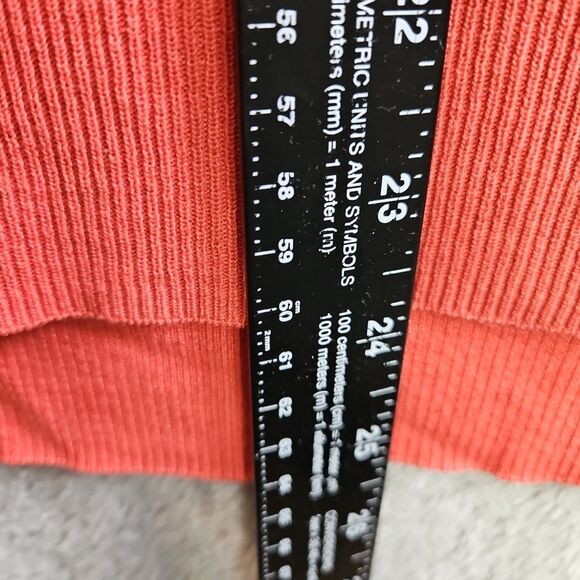 Talbots Women's Sz Med Pink Coral Blue Stripe Vneck Sweater 3/4 sleeve - Picture 3 of 10